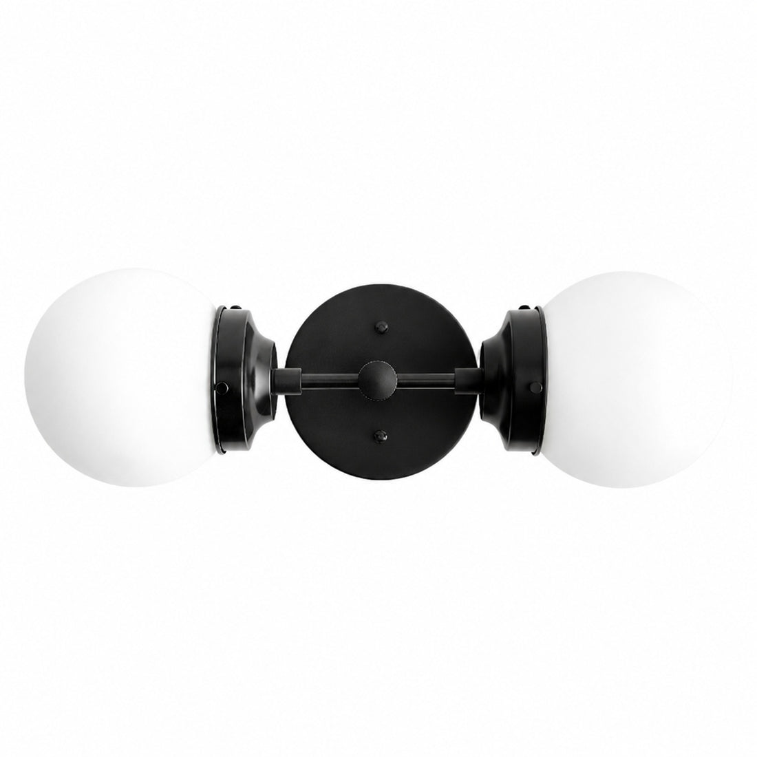 Lumio Globe Modern Geometric Sconce - Two Light Bathroom Vanity Lighting