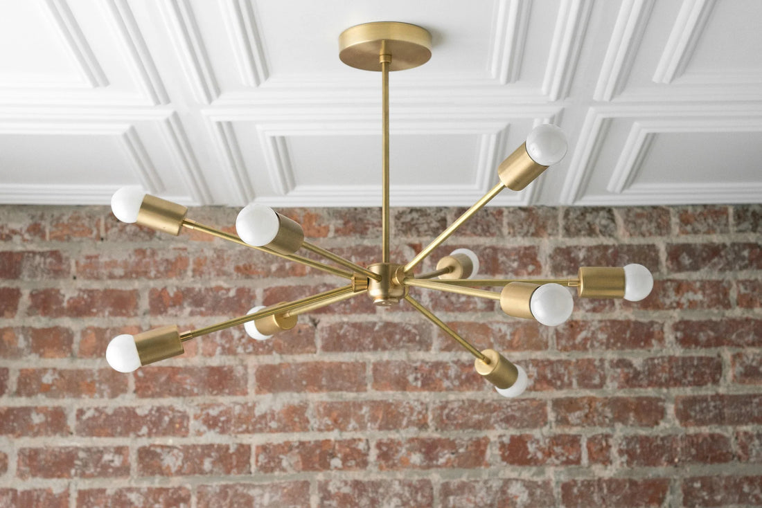 Mobilux Line Modern Chandelier - Mid Century Ceiling Light Fixture
