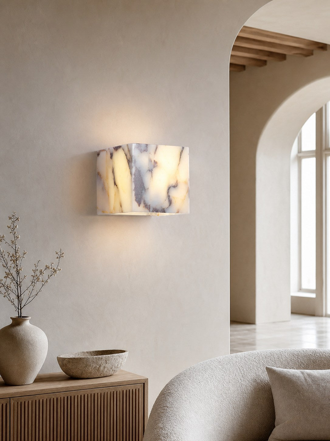 Square Marble Wall Lamp