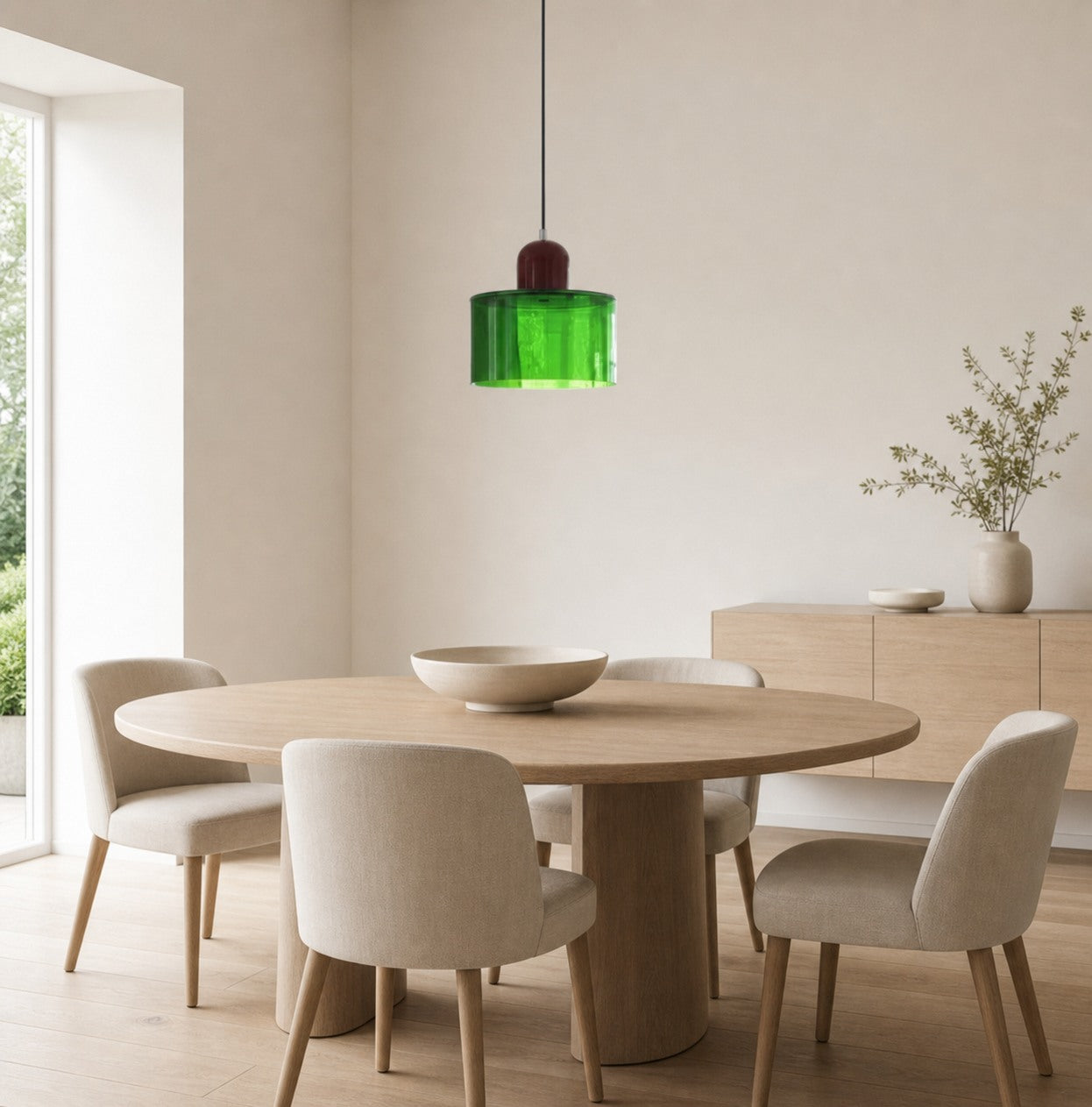 Morvella Sculptural Pendant Light – Refined Cylindrical Design Decorative Hanging Lamp N31