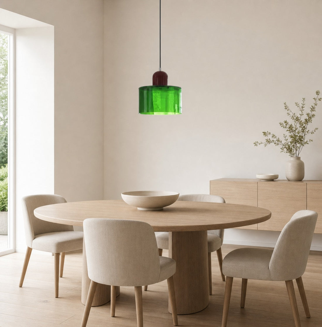 Morvella Sculptural Pendant Light – Refined Cylindrical Design Decorative Hanging Lamp N31