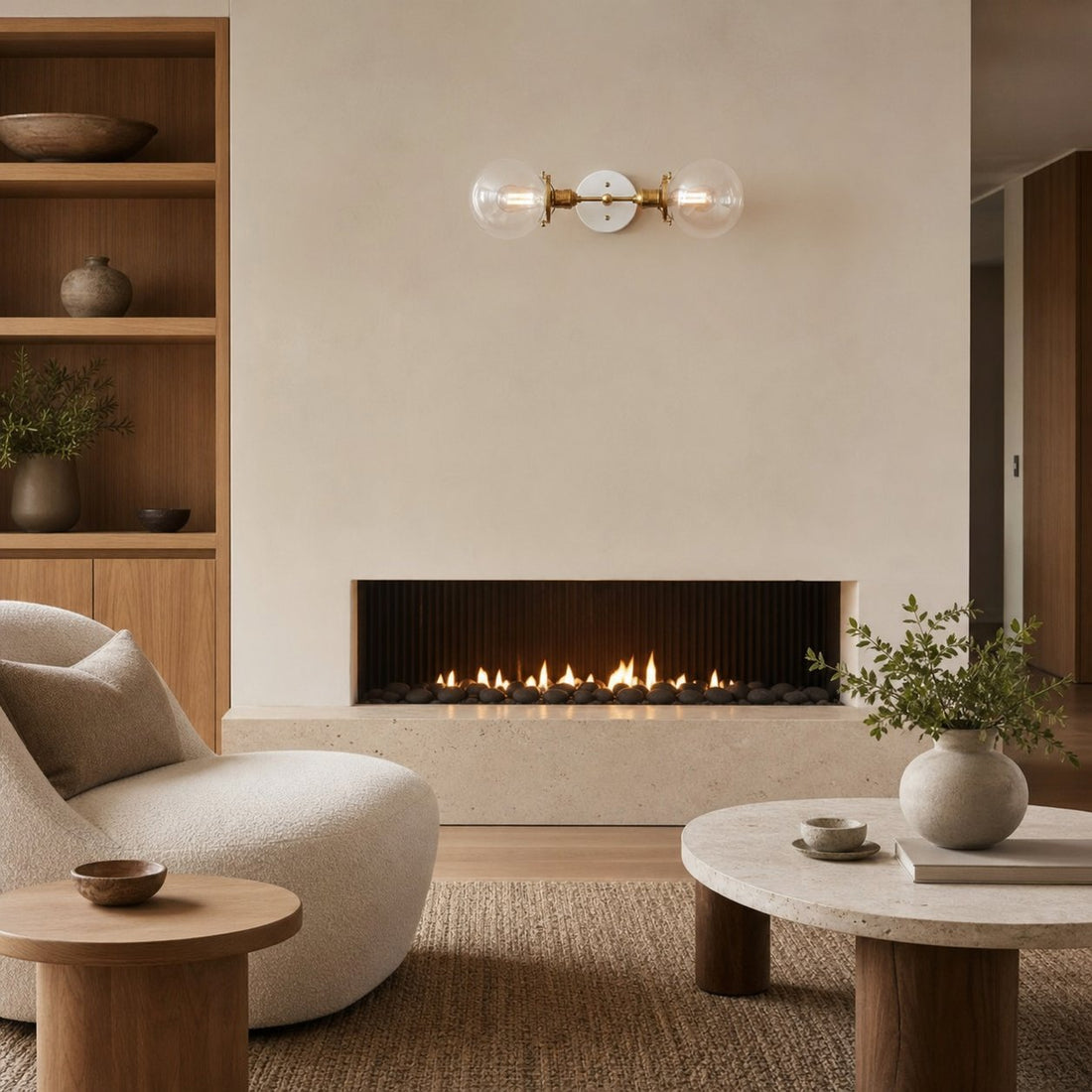 Lumio Globe Industrial Vanity Lighting- Modern Double Globe Wall Light