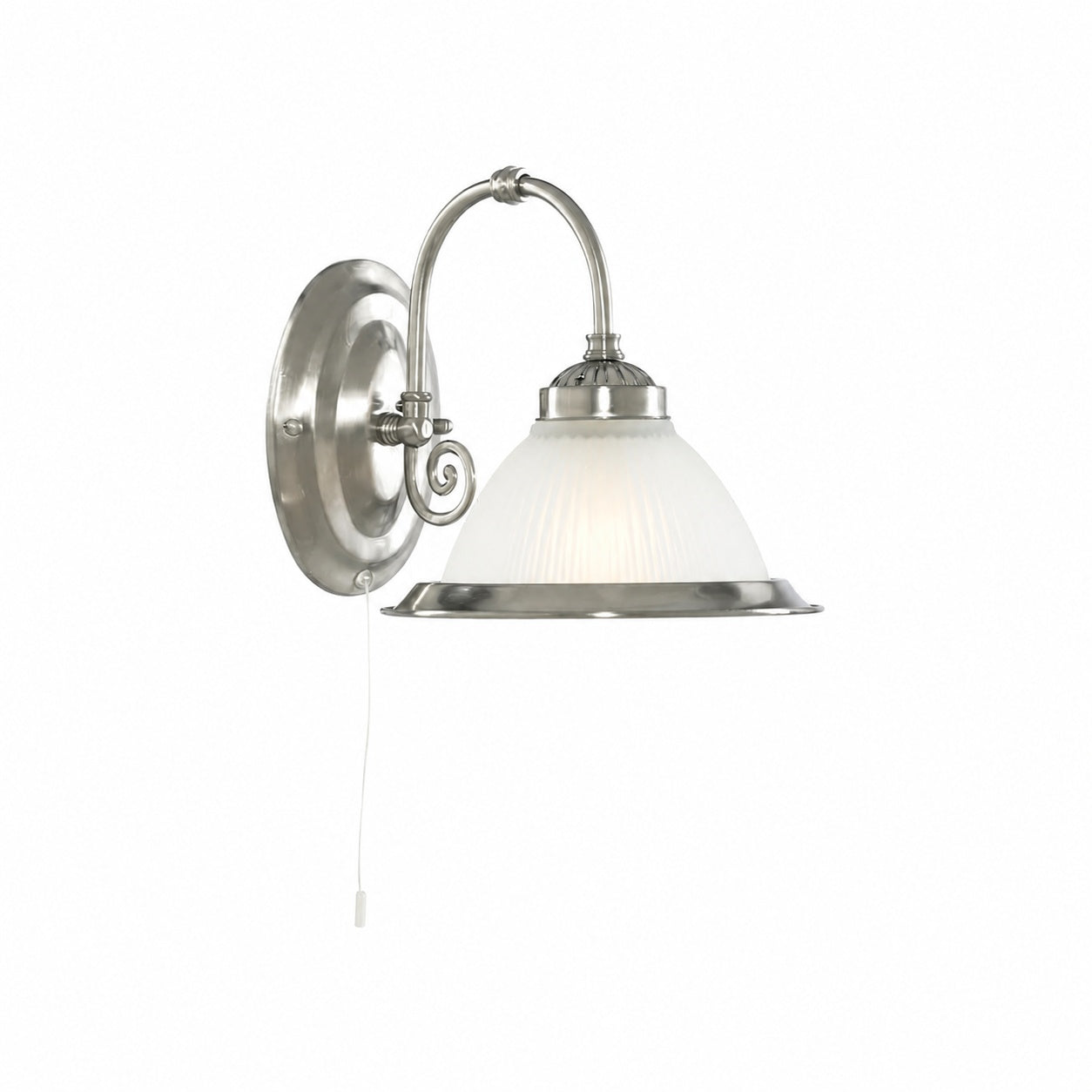 TF Vintora Ribbed Glass Wall Lamp - Industrial Bell Shape for Diner and Hallway