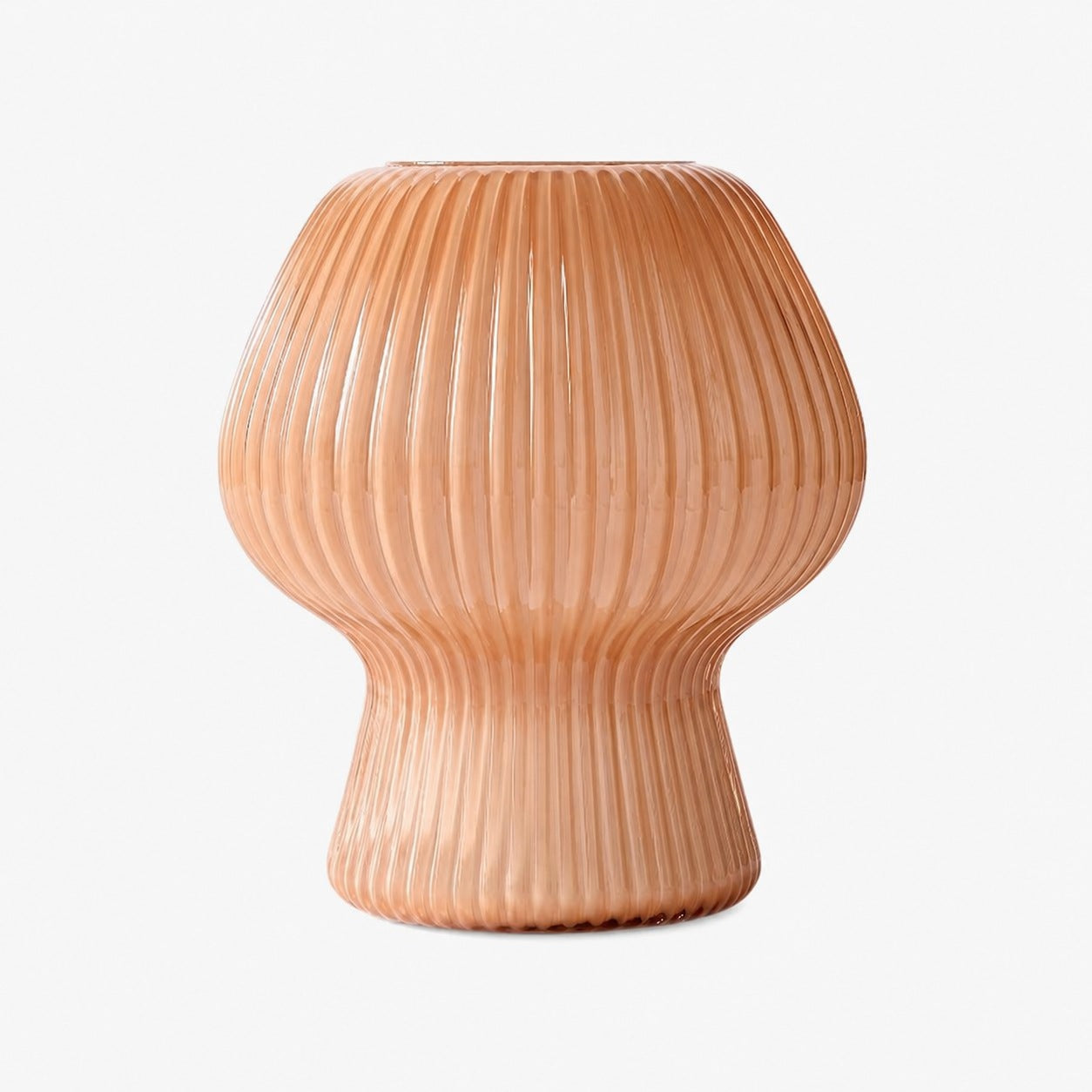 Novarise Ribbed Glass Table Lamp – Textured Glass Accent Lighting