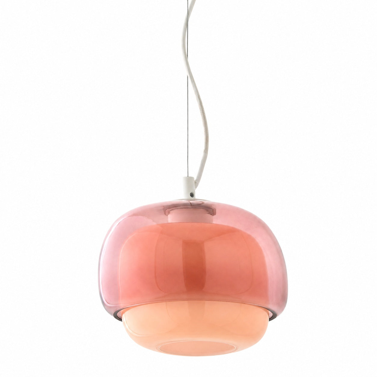 Clinco Modern Mushroom Pendant Light - Colored Glass Hanging Light