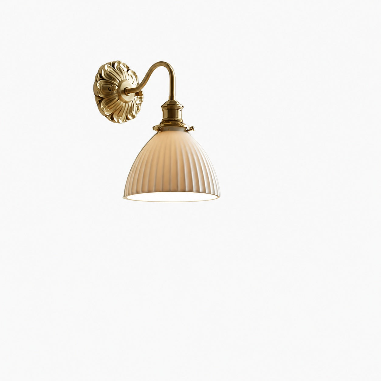 Brass Ceramic Wall Light