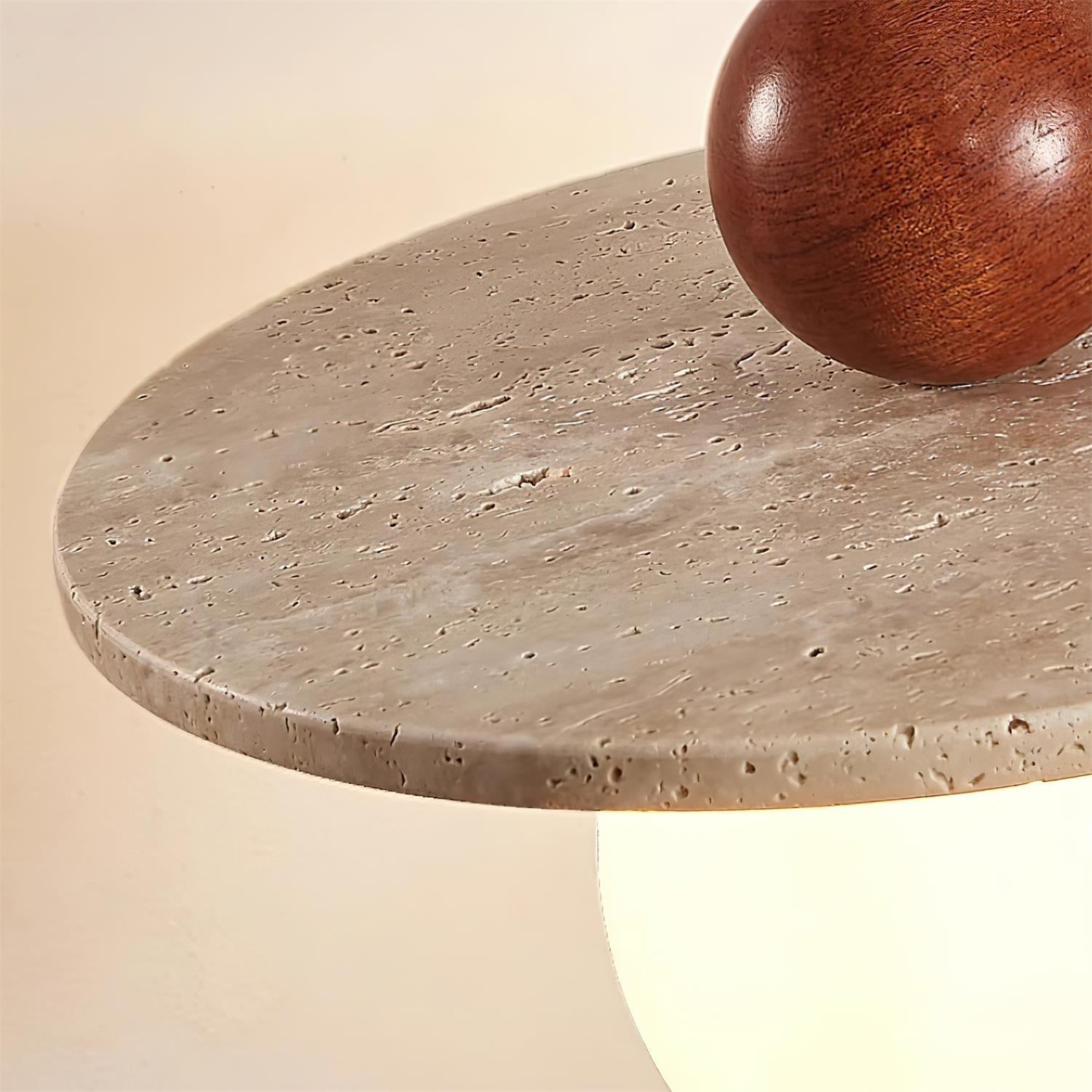 Retro Decor Cave Stone Disc Pendant Light