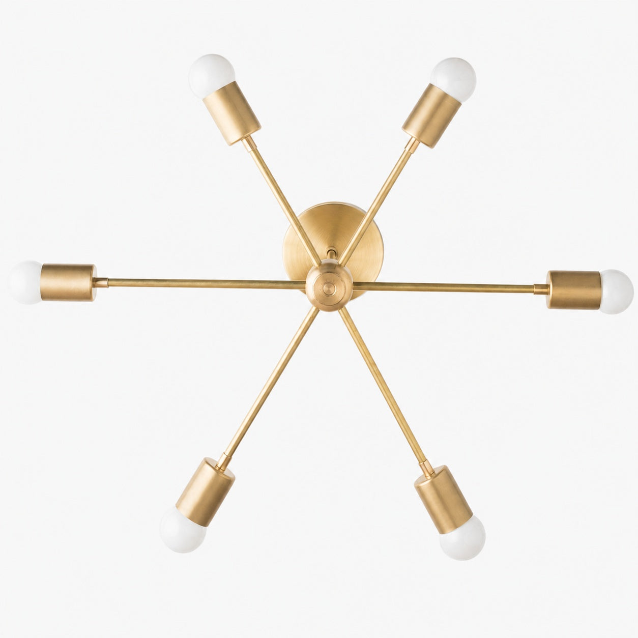 Mobilux Line Mid Century Modern Chandelier - 6 Heads Hanging Ceiling Light