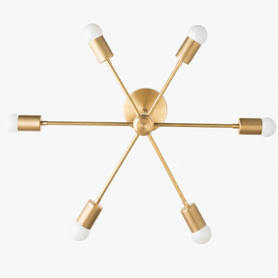 Mobilux Line Mid Century Modern Chandelier - 6 Heads Hanging Ceiling Light