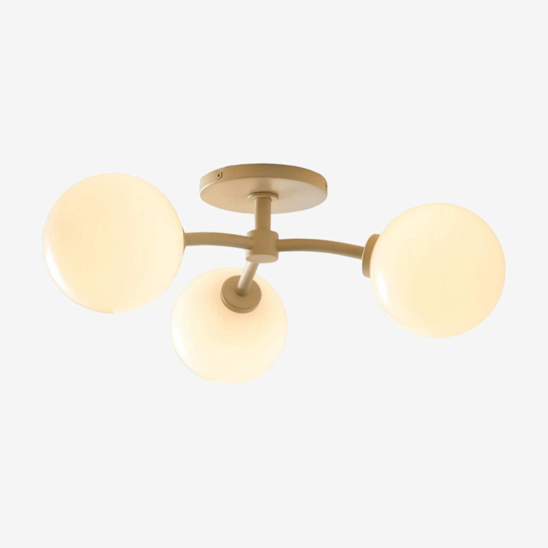Arden Glass Contemporary 3 Light Ceiling Fixture - Sculptural Multi-Light Fixture for Living Spaces
