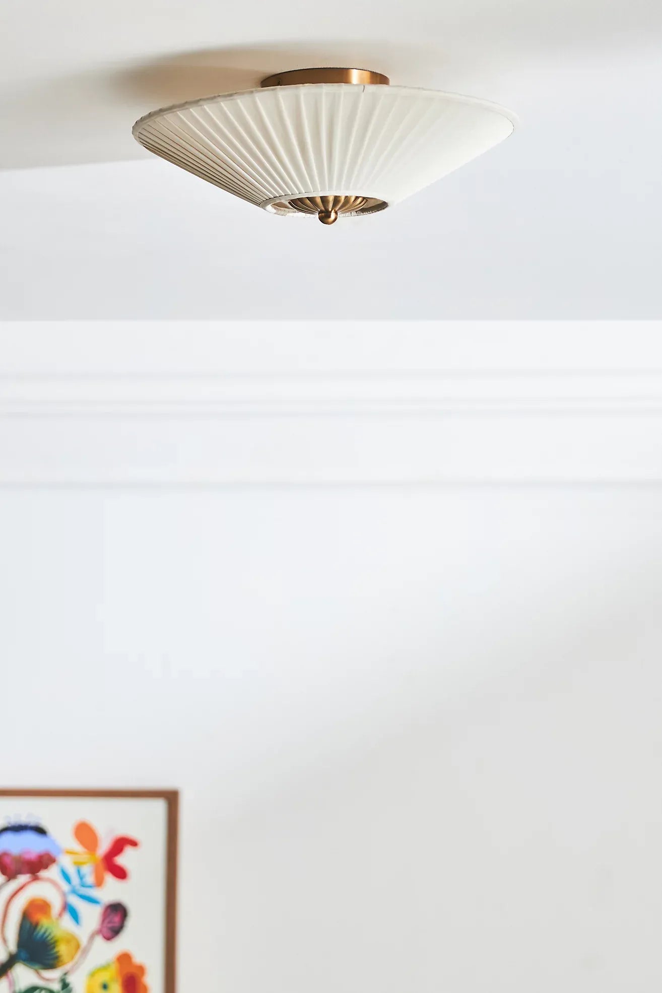 Elumina Silk Semi-Flush Mount - Modern Fabric Ceiling Light Fixture