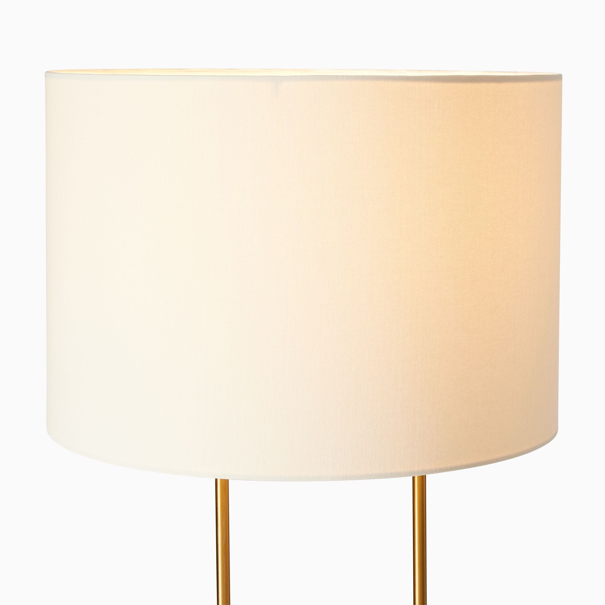 Luma Minimalist Industrial Table Lamp and Floor Lamp - Metal Frame with Soft Fabric Shade for Home and Office