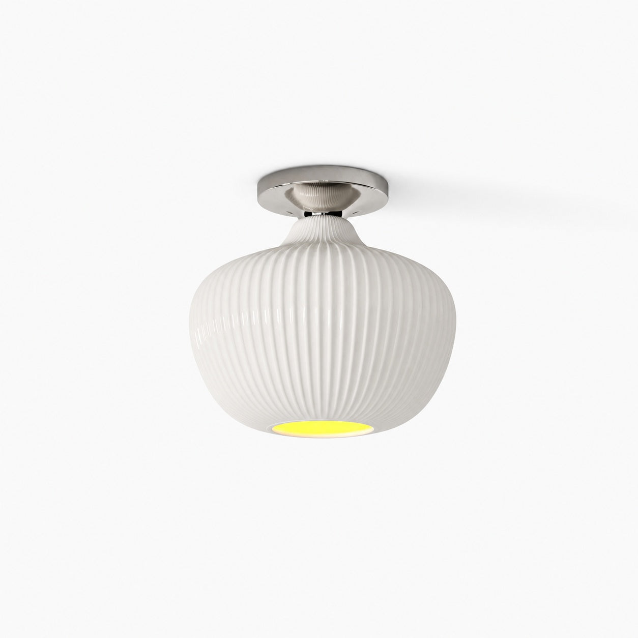 Rivrona Glass Flush Mount Ceiling Light - Modern Champagne Globe Design