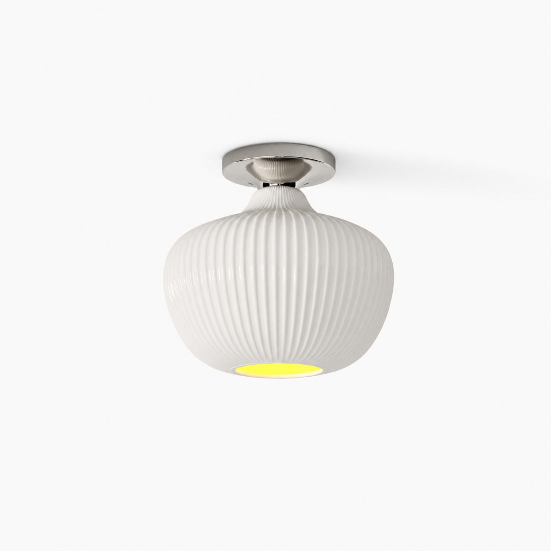 Rivrona Glass Flush Mount Ceiling Light - Modern Champagne Globe Design