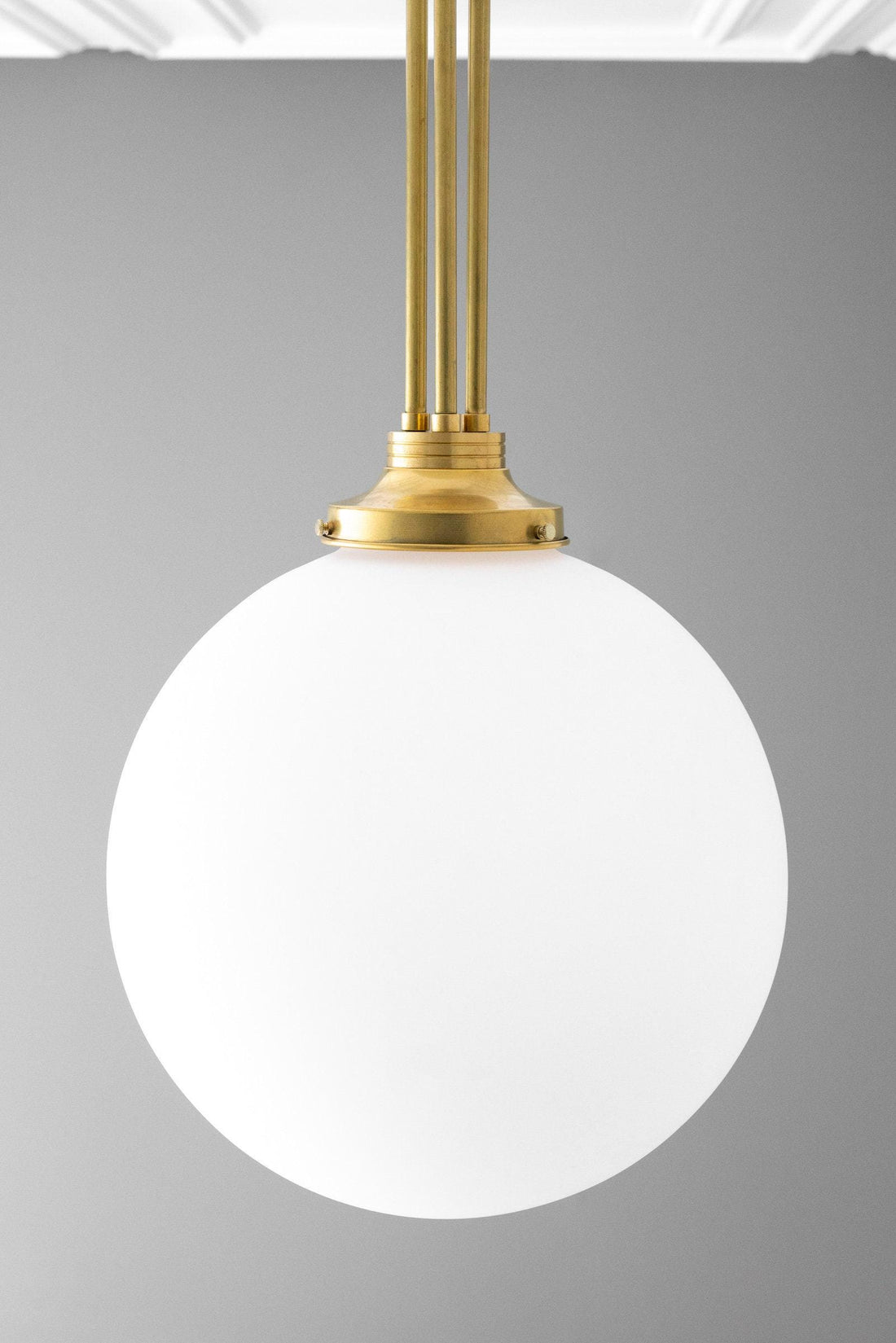 Glorica Glass Frosted Globe Pendant Light - Art Deco Hanging Light for Home