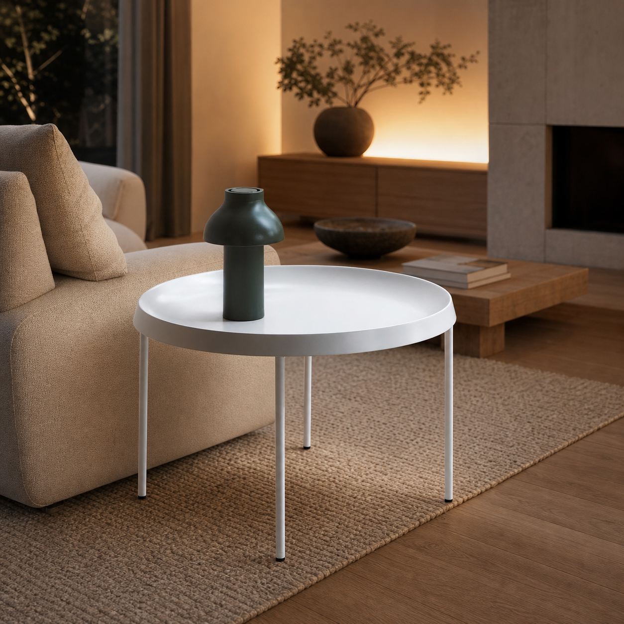 Modern Portable Table Lamp – Minimalist Rechargeable Light for Indoor Outdoor Use