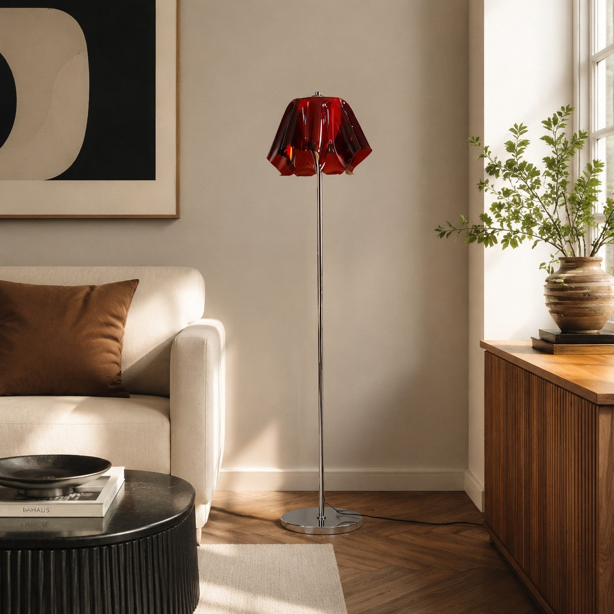 Bauhaus Acrylic Flower Floor Lamp for Living Rooms