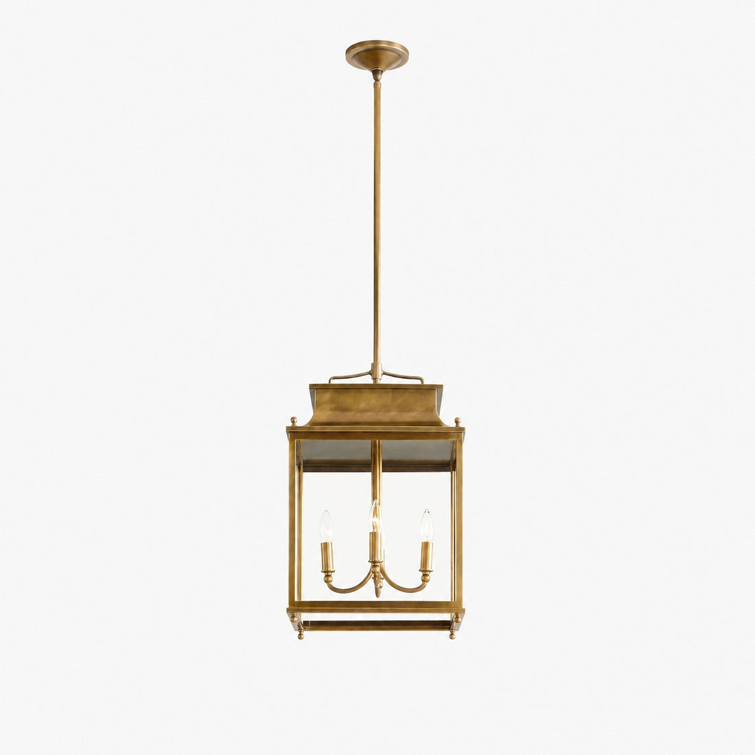 Yolvira Modern Outdoor Lantern Pendant - Metal Hanging Light for Exteriors