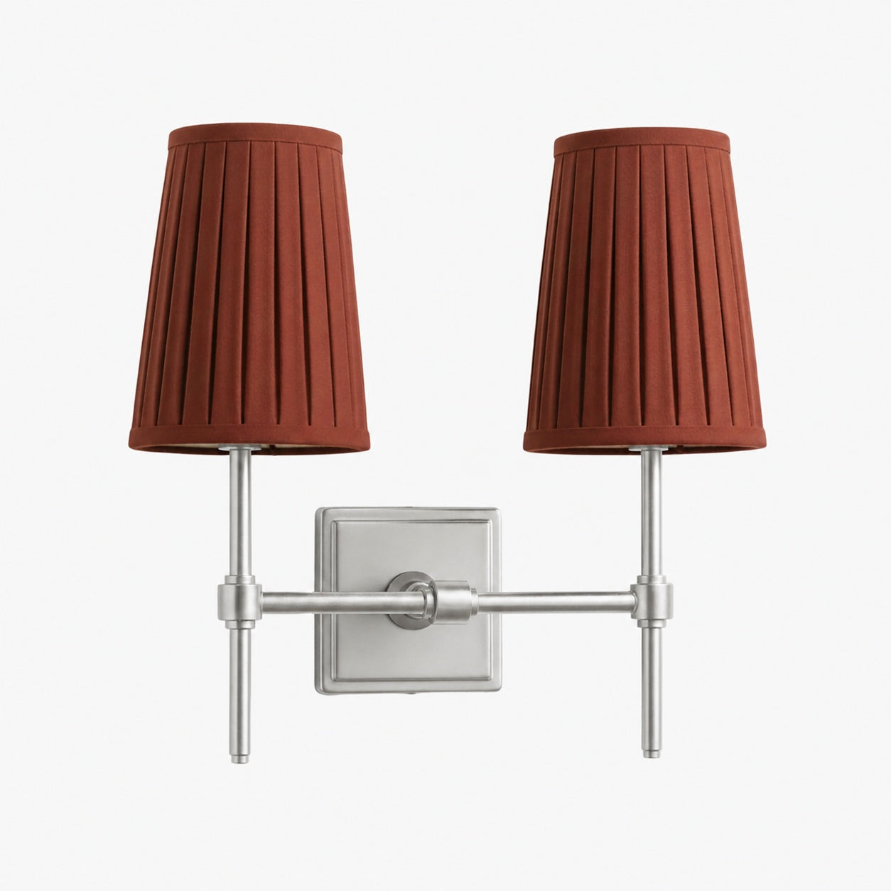 Derlina White Linen Shades Wall Lamp – Retro Metal Multi-Head Lighting Fixture