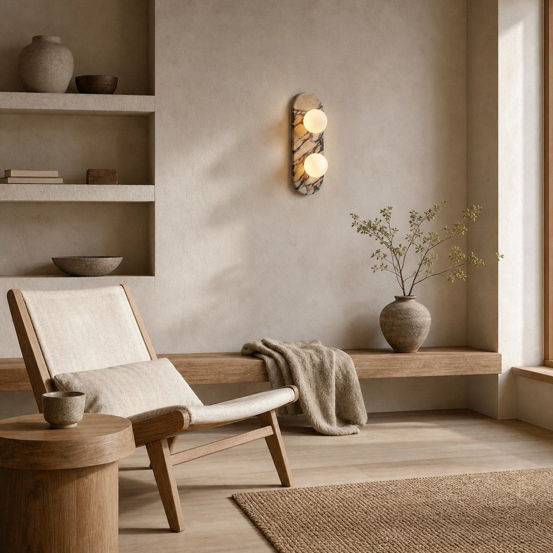Modern Minimalist Vertical Wall Lamp with Slim Profile for Bedroom Bedside and Accent Lighting