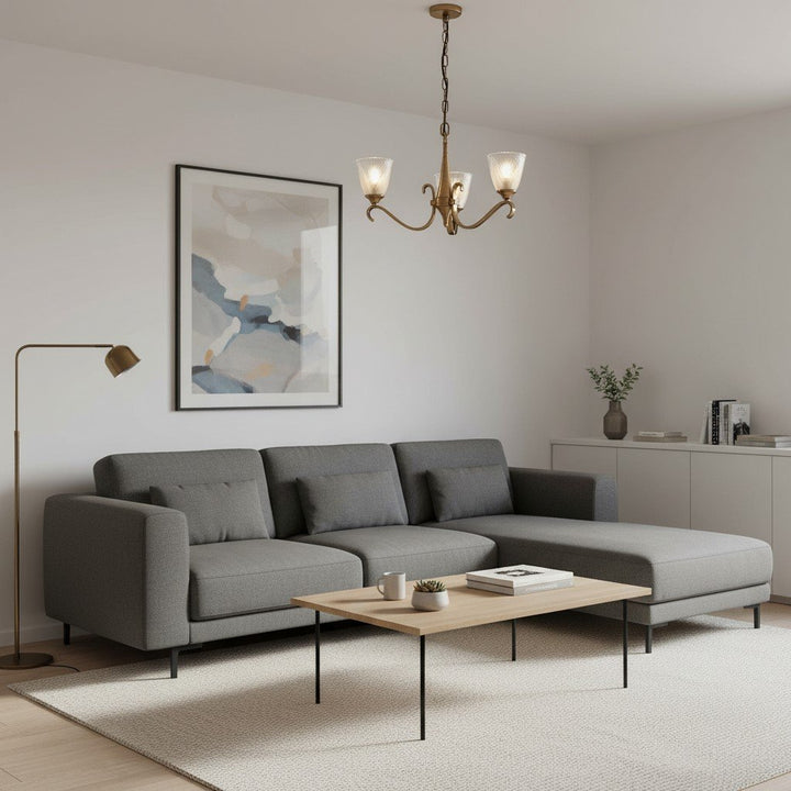 Lunetal Multi-Light Chandelier Crystal Accents Brass Finish - Modern Luxury for Dining Room and Living Room