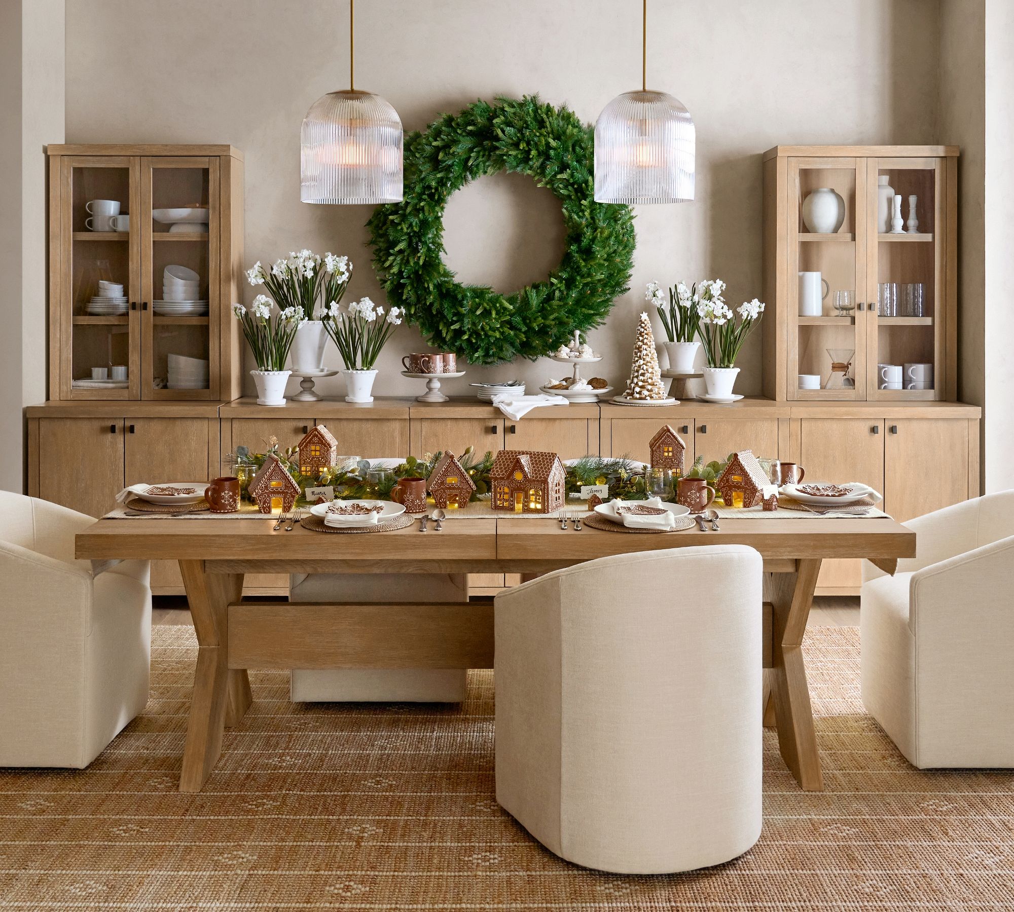 Bravira Ribbed Glass Pendant Light - Elegant Kitchen Island Lamp