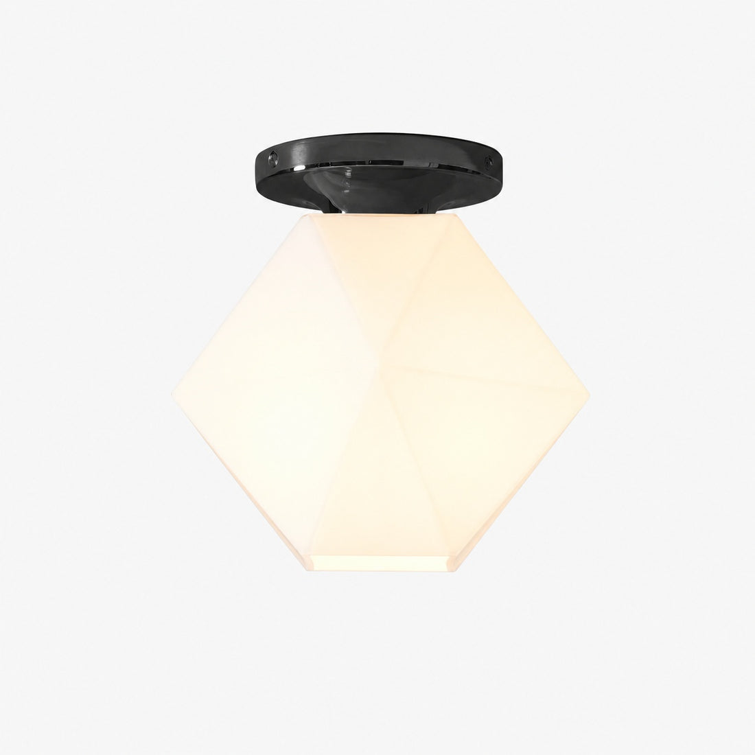 Talvior Sculptural Flush Mount Ceiling Light – Faceted Glass for Modern Interiors