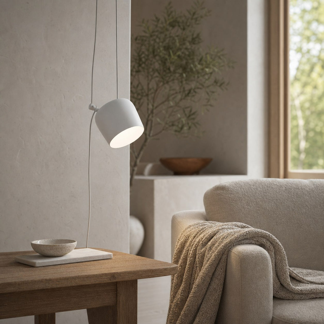 Axiomorna Minimalist Adjustable Modern Pendant Lamp - Sleek LED Hanging Light for Any Space N02