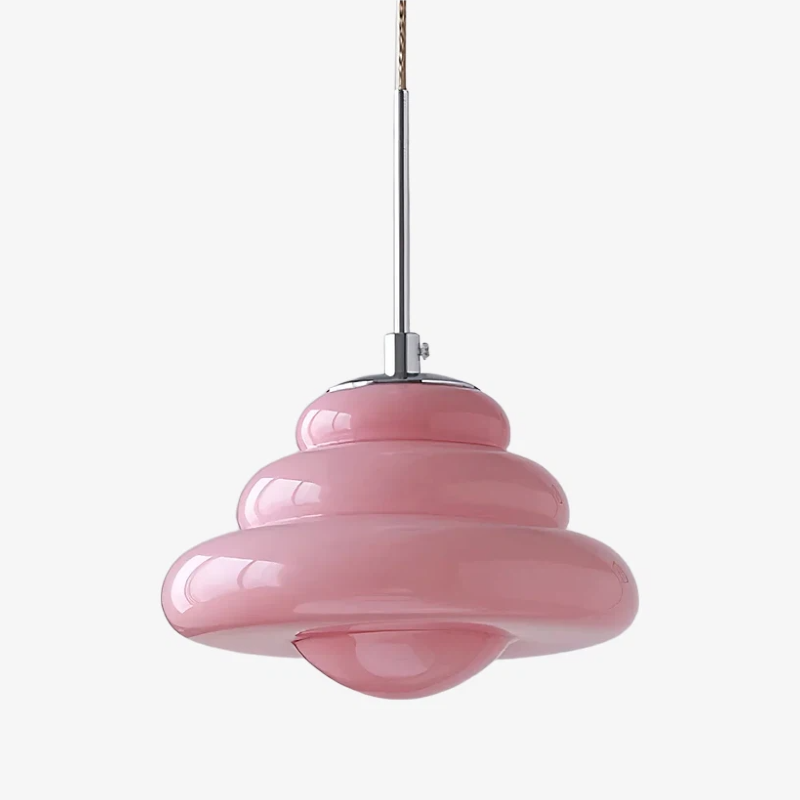 Bomiello Modern Layered Glass Pendant Light - Sculptural Minimal Light for Living Room or Bedroom
