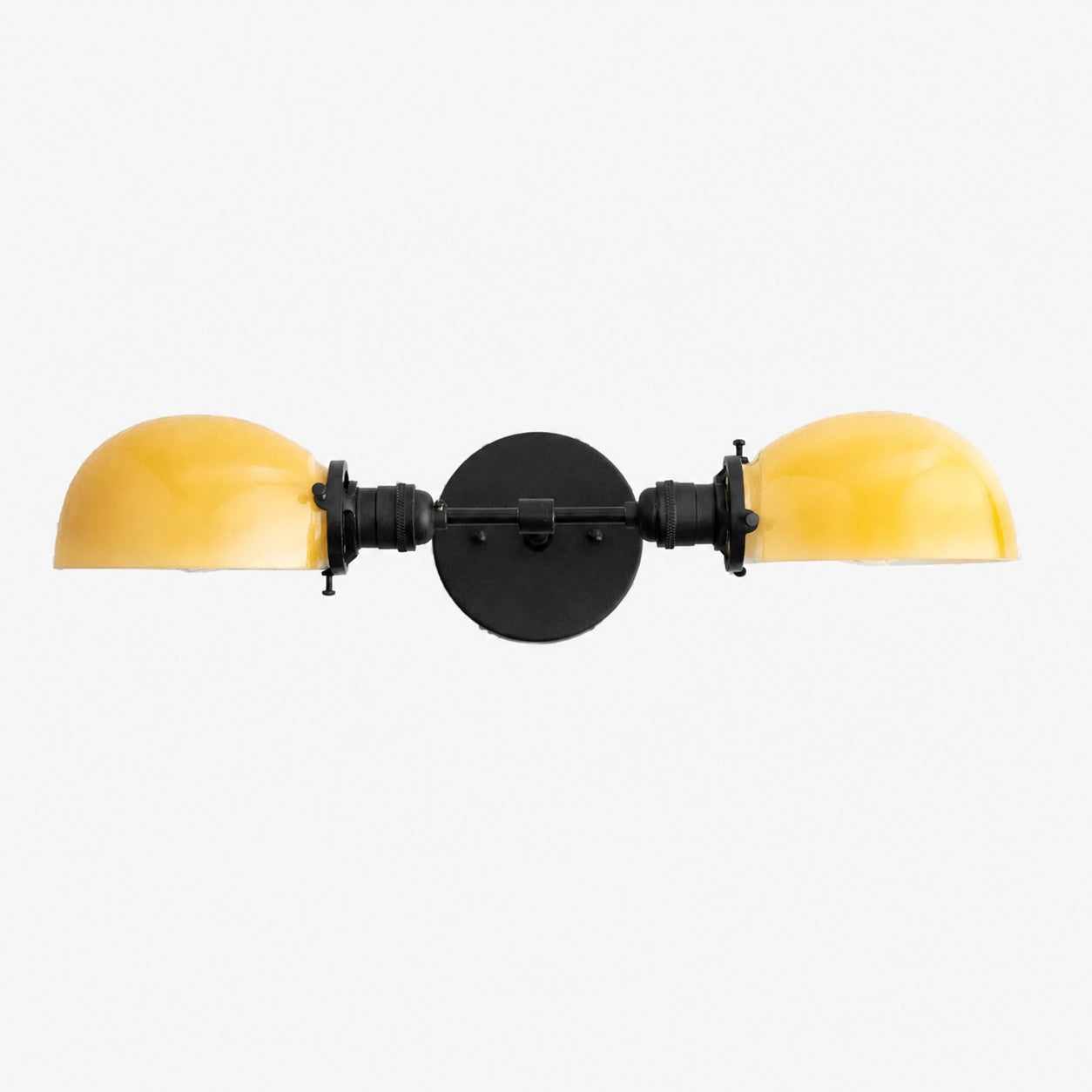 Ornato Luxe Mid-Century Vanity Light - Brass Bathroom Fixture with Opal Glass