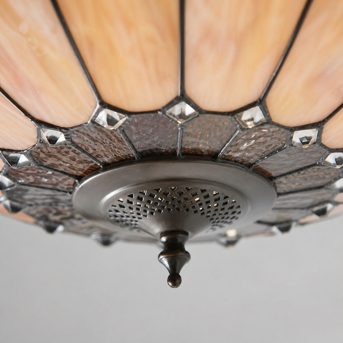 TF Brooklyn Inverted Pendant – Deco Glass Pendant Light with Adjustable Chain for Home Spaces