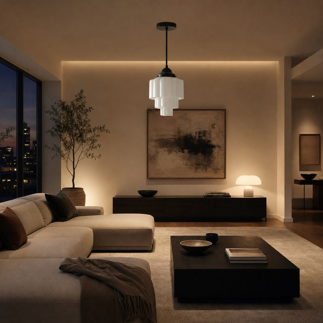 Geotower Glass Pendant Light - Elegant Home Lighting