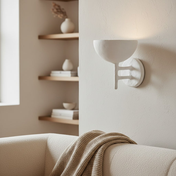 Plara Decorative Wall Lamp – Plaster‑Covered Metal Wall Light Clean Modern Style