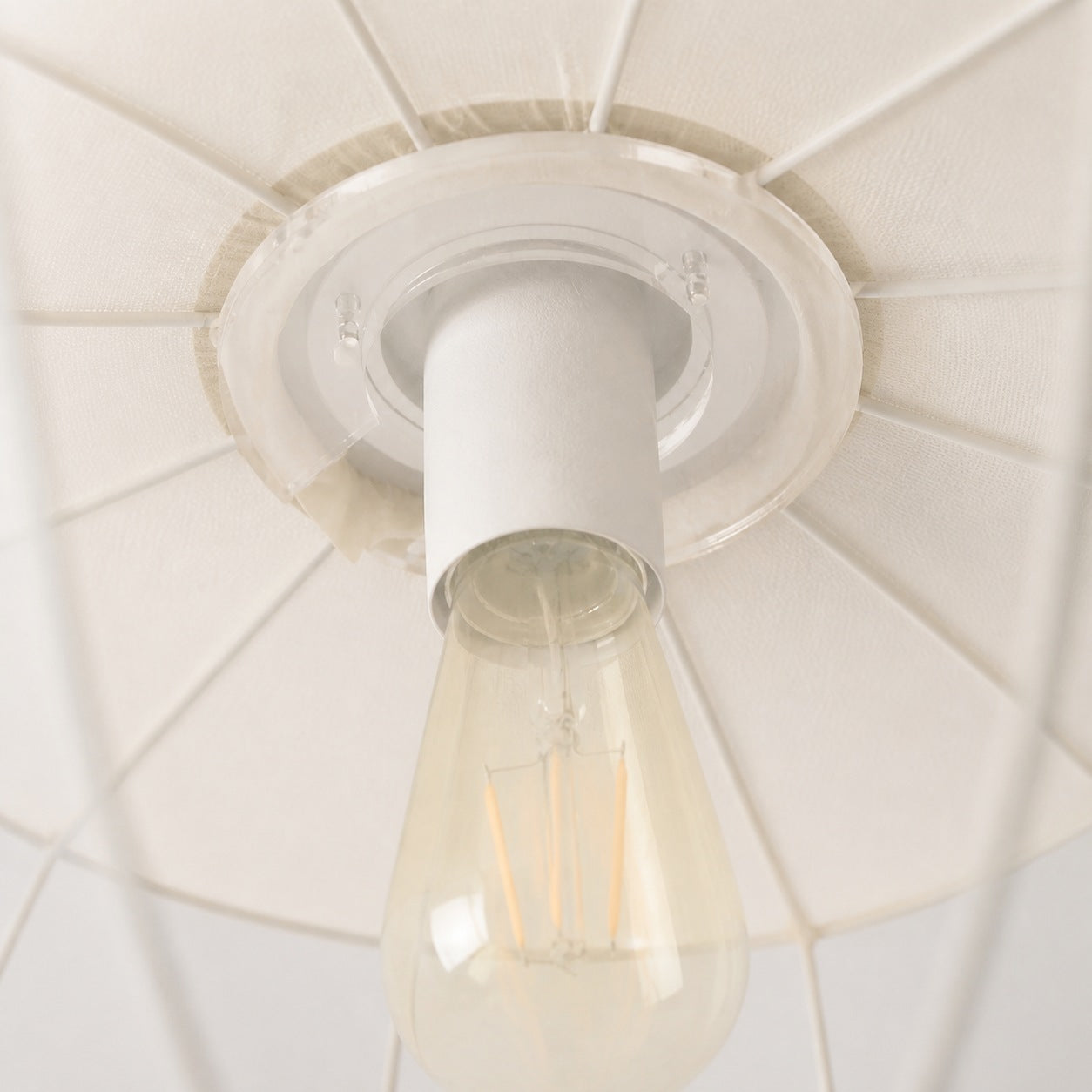 Lumifil Draped Mesh Ceiling Light – Boho Rustic Textured Shade Lamp for Living Room or Bedroom
