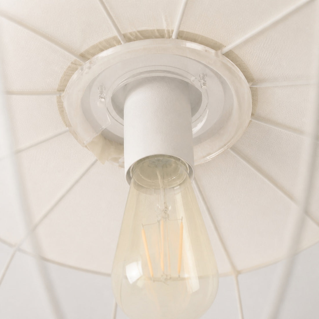 Lumifil Draped Mesh Ceiling Light – Boho Rustic Textured Shade Lamp for Living Room or Bedroom