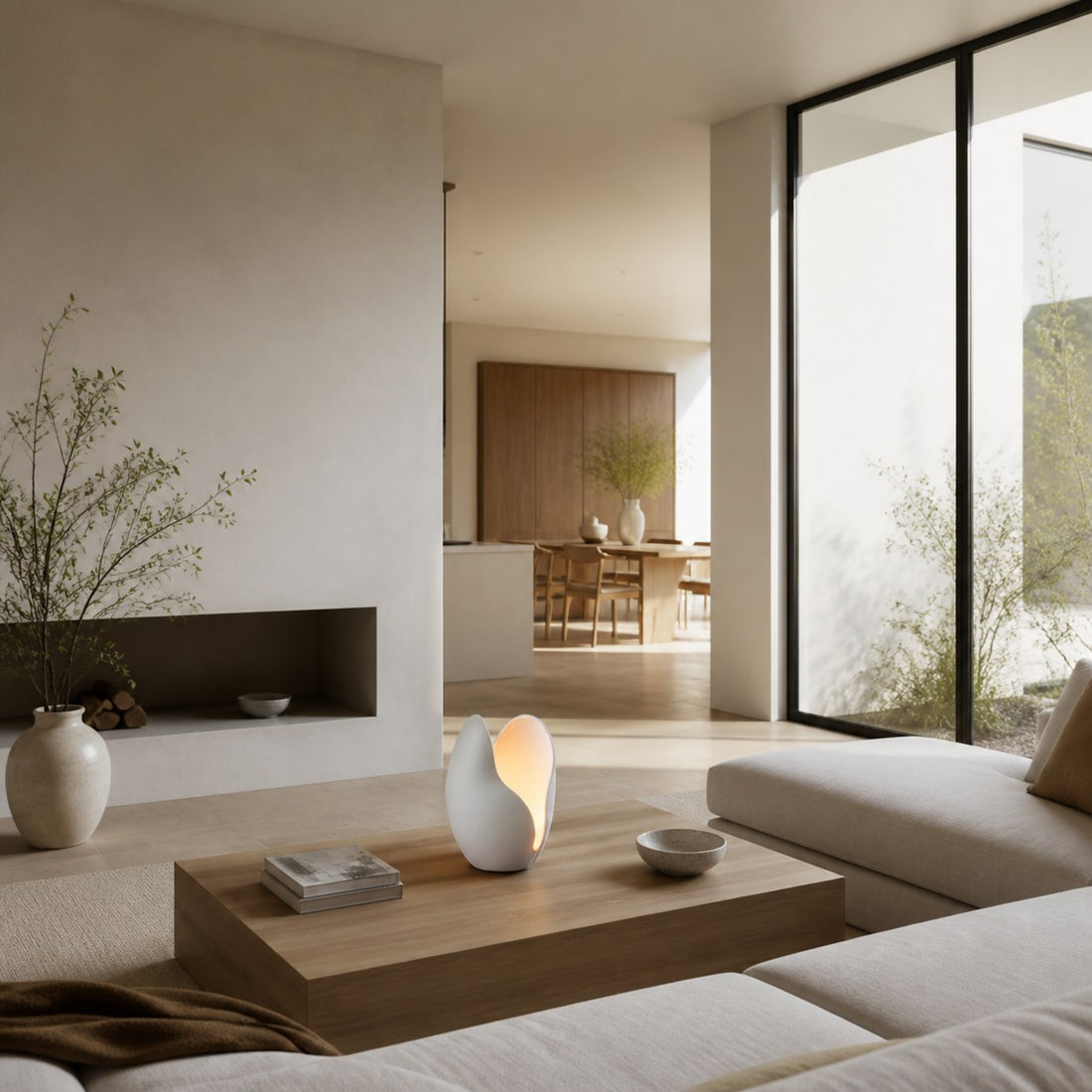 Petalora Soft Petal Table Lamp – Floral Structures Inspiration Resin Lamp for Living Room and Bedroom