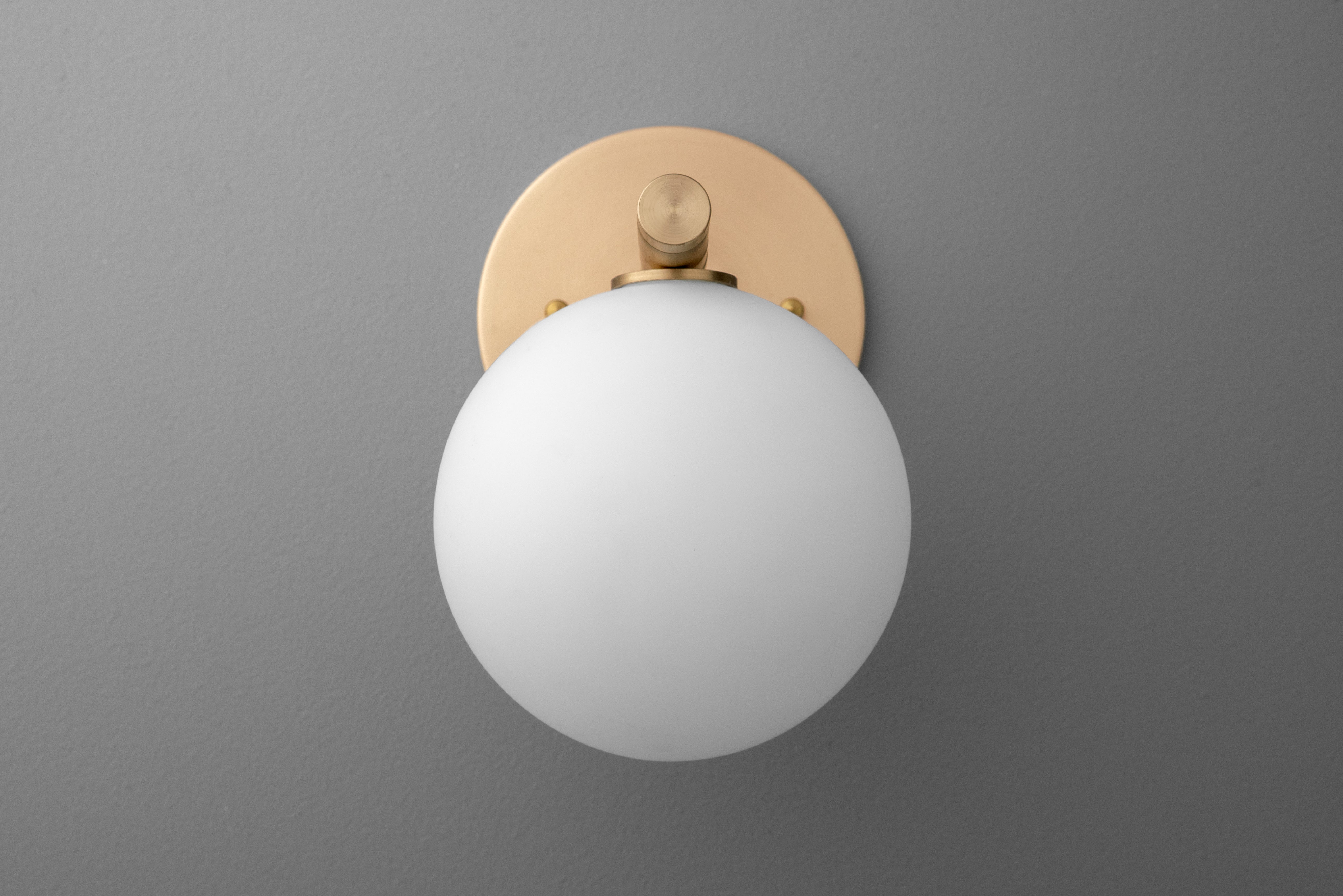 Glorica Glass Wall Sconce - Frosted Globe Light