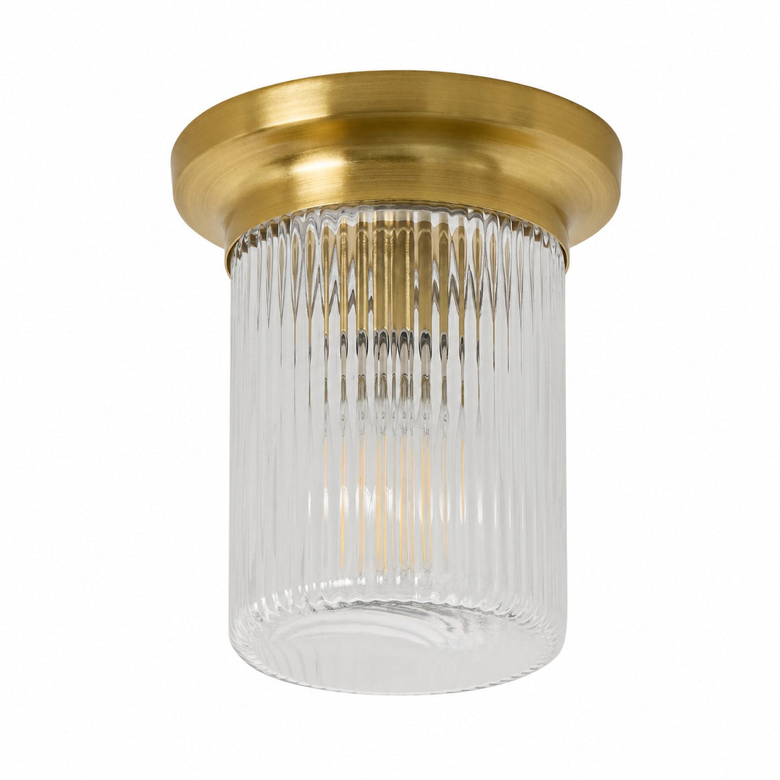 Rivora Fluted Glass Flush Mount – Ribbed Durable Ceiling Light