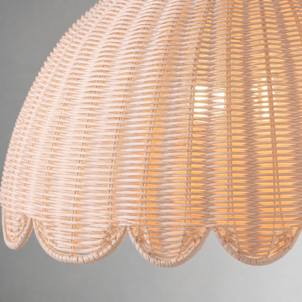 Olvara Natural Rattan Bubble Floor Lamp - Kids Room Lighting with Boho Charm