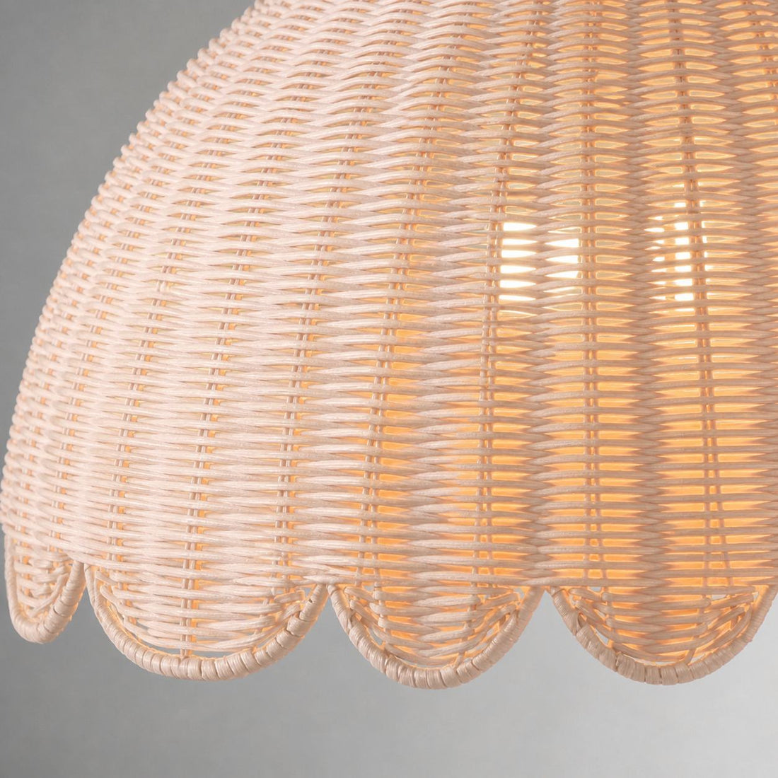 Olvara Natural Rattan Bubble Floor Lamp - Kids Room Lighting with Boho Charm