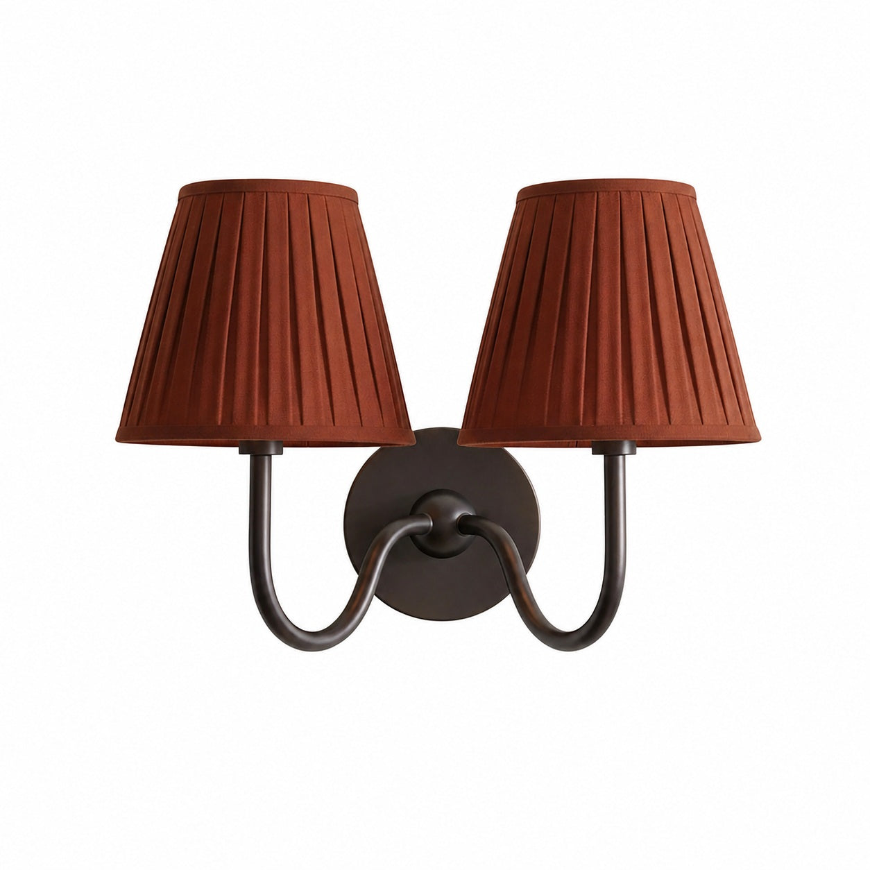 Luvora Vintage Pleated Shade Wall Lamp - Modern Brass Linen Wall Lighting