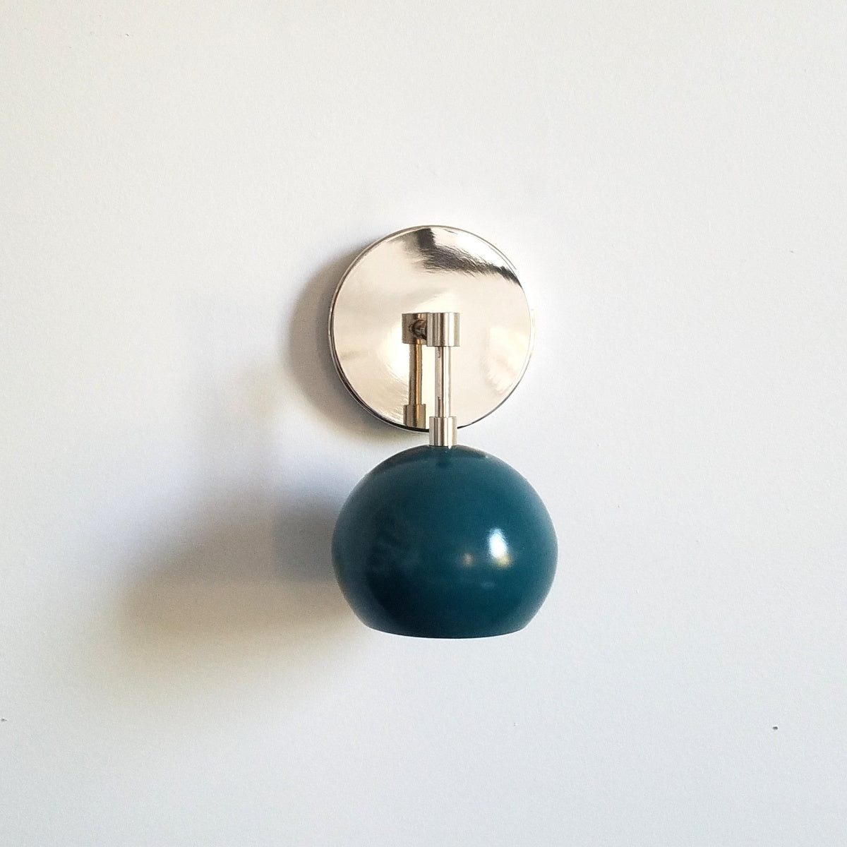 Modern Stylish Navy Globe Accent Wall Sconce