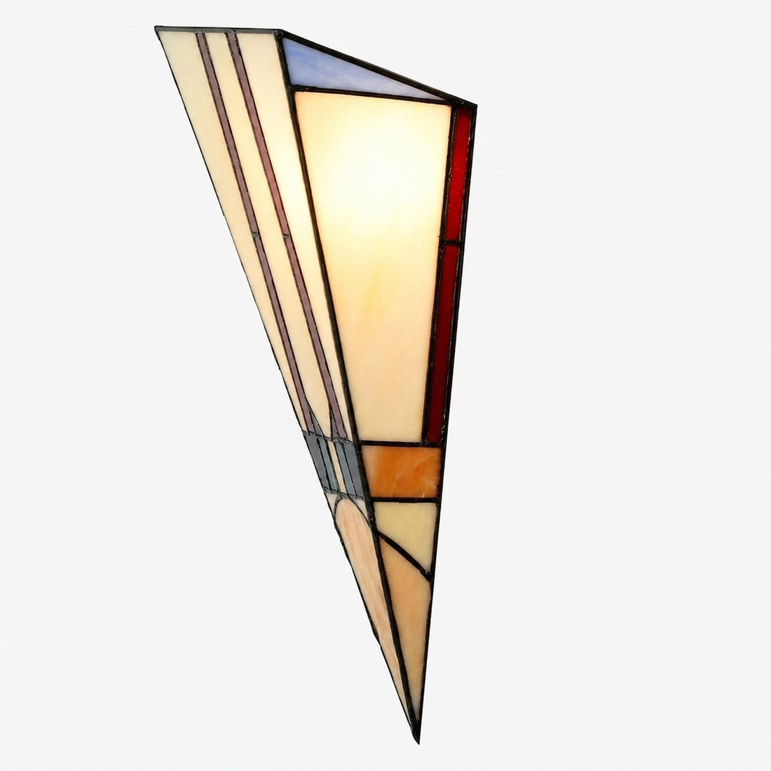 TF Sorenia Art Deco Stained-Glass Wall Light – Hand-Cut Glass Sconce for Living Room
