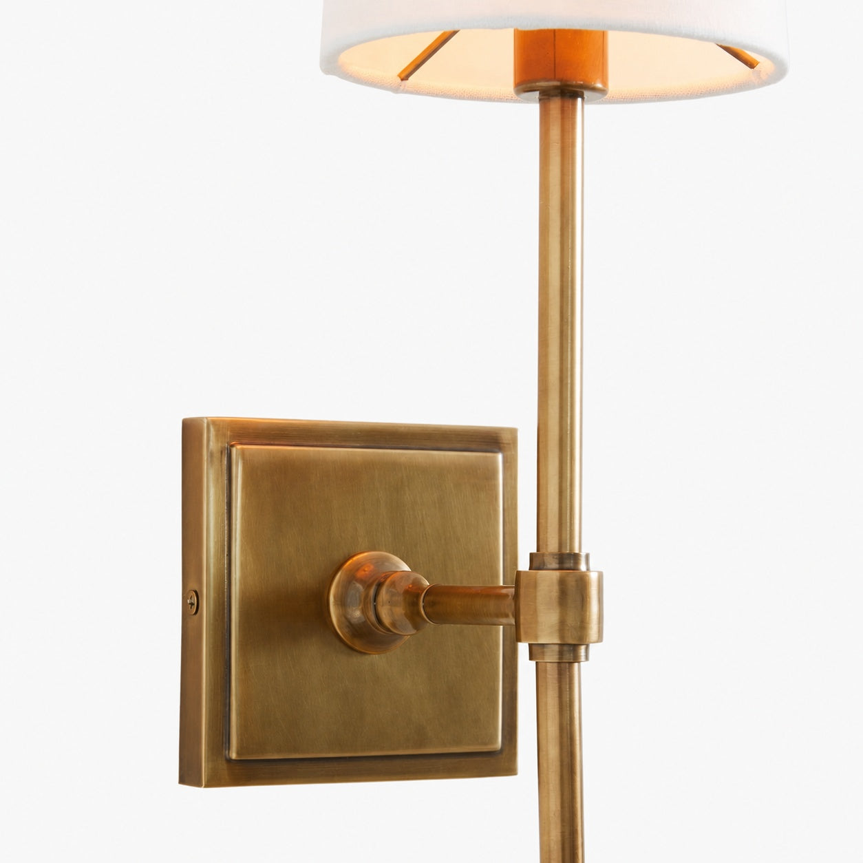 Derlina White Linen Shades Wall Lamp – Retro Metal Multi-Head Lighting Fixture