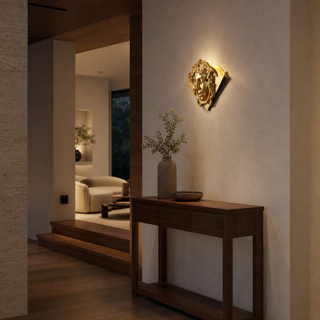 Sphinx Brass Wall Lamp