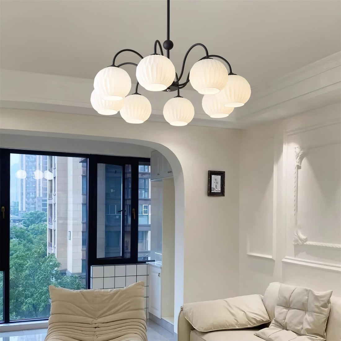 Spherical Bud Chandelier