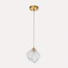 Transparent glass pendant lamp