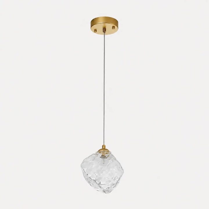 Transparent glass pendant lamp