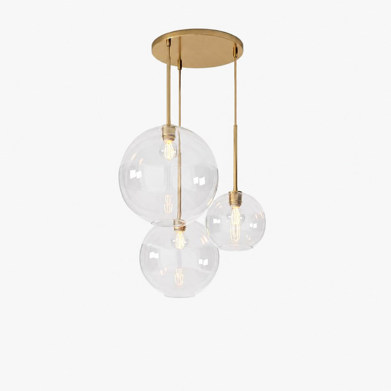 Selvion Minimalist Crystal Chandelier - Handcrafted Glass Sculptural Lighting Fixture