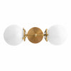 Lumio Globe Art Deco Vanity Light -  Opal Globe Bathroom Sconce